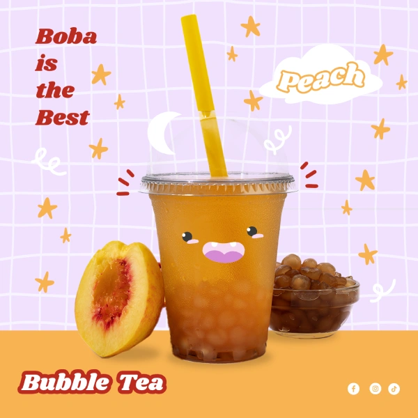 Peach Bubble Tea